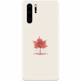 Husa silicon pentru Huawei P30 Pro, Autumn Tree Leaf Shape Illustration