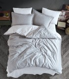 Cumpara ieftin Lenjerie de pat din bumbac 100%, Clasy, pentru pat dublu, model Parma Grey