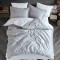 Lenjerie de pat din bumbac 100%, Clasy, pentru pat dublu, model Parma Grey