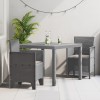 VidaXL Set mese grădină 3 pcs Gri deschis 100 x 100 x 73 cm Poliratan