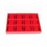Cumpara ieftin Tava Expunere Ceasuri 12 Spatii Catifea Neagra/Rosie/Gri Watchbox 35x24x5cm Cutie Bijuterii Premium
