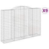 Cumpara ieftin Cosuri gabion arcuite 9 buc. 300x50x200/220 cm fier galvanizat