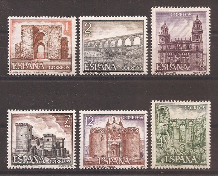 Spania 1977 - Obiective turistice, MNH