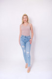 Blugi skinny fit cu rupturi Pull&amp;Bear, 34