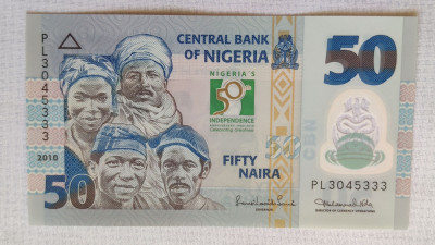 NIgeria - 50 Naira (2010) bancnota comemorativă - polimer foto