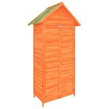Cumpara ieftin Magazie de unelte de gradina maro 89x52,5x175cm lemn masiv pin