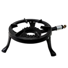 Arzator rotund, pirostrie din fonta, FOXMAG24, diametru 33cm, 2.5m furtun, 2 coliere, stut butelie
