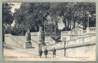 AD 52 C. P. VECHE - BEAUNE -REMPART DES LIONS - FRANTA - CIRCULATA 1916 foto