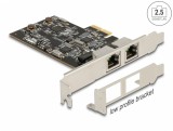PCI Express cu 2 x 2.5 Gigabit LAN RJ45 Intel i225V, Delock 89392