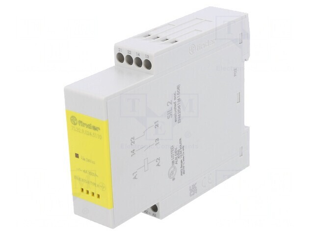 Releu de siguranță 7S 24VDC 2 ieșiri pentru șină DIN IP20