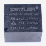 24VDC 10A-277VAC RELAIS, 1 SCHLIESSER AZ943-1AH-24DEFGW ZETTLER