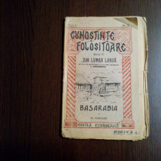 BASARABIA - G. Nastase - Cunostinte Folositoare, Serie C, No. 6, 32 p.