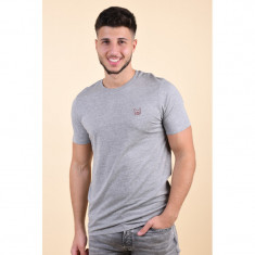 Tricou Jack&amp;amp;Jones Denim Logo O-Neck Light Grey Melange foto