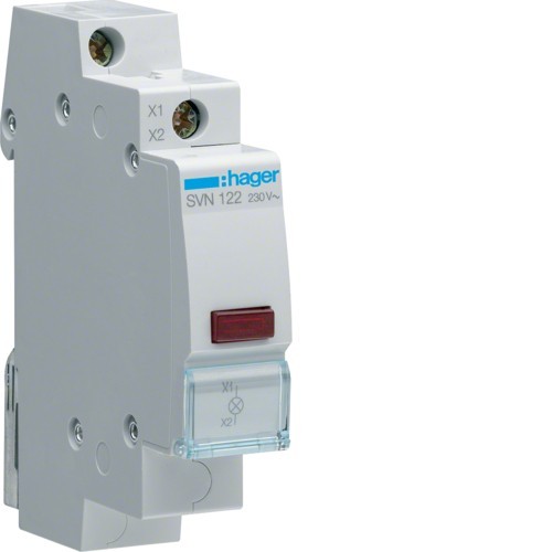 Lampa semnalizare 230V Hager rosu SVN122