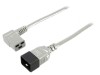 Cablu 3x1,5mm2 IEC C19 mamă unghiat la IEC C20 tată 3m gri