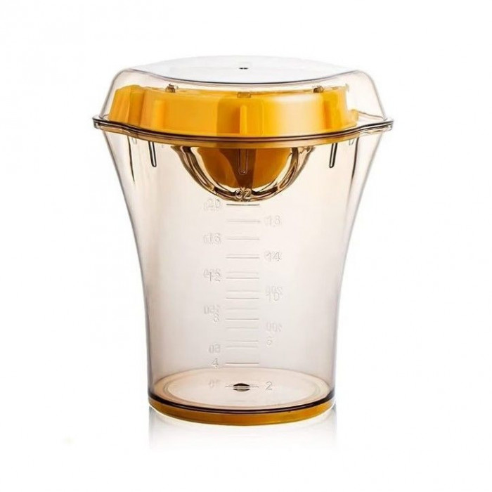 Storcator manual citricie eMazing, cu recipient de 600 ml, 15x8.5x13.5 cm, material ABS, Transparent