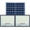 Set de 2 Proiectoare LED eMazing cu Panou Solar, Senzor de Mișcare, Telecomandă, Waterproof, 200 LED-uri Integrate, 200W, Dimensiuni: 22x20 cm, Grad d