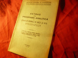 Extras din Programa analitica a Scolilor Normale de Baieti si Fete- Ed.1938 ,20p