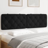 vidaXL Pernă tăblie de pat, negru, 180 cm, catifea 374741