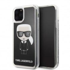 Husa TPU Karl Lagerfeld Iconic pentru Apple iPhone 11 Pro Max, Neagra KLHCN65ICGBK