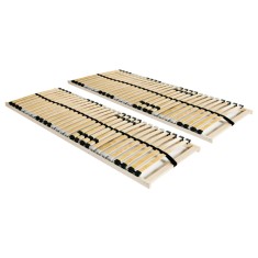 Gossi baze de pat cu sipci, 2 buc., 28 sipci, 7 zone, 90 x 200 cm