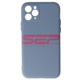 Husa Silicon Carbon Gri pentru Apple iPhone 11 Pro - Protectie Premium