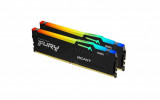 Memorie RAM Kingston, DIMM, DDR5, 32GB, 5600MHz, CL36, 1.25V, FURY, RGB, Kit of