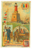4250 - CONSTANTA, Lighthouse CAROL I, Litho, (11/7 cm) - mini old card - unused, Necirculata, Printata