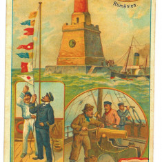 4250 - CONSTANTA, Lighthouse CAROL I, Litho, (11/7 cm) - mini old card - unused