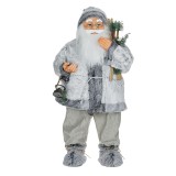 Figurina Decorativa Mos Craciun cu schiuri, 80 cm, General