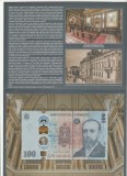 ROMANIA 2026 -100 LEI -EUGENIU CARADA- 2 BANCNOTE SERII CONSECUTIVE - Polimer, Pliant + Plic BNR, , UNC