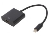 Adaptor HDMI 1.4 USB-C la HDMI 0,15m Negru, Gembird
