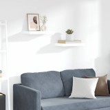 vidaXL Rafturi de perete, 2 buc., alb extralucios, 40x23x3,8 cm, MDF 323743