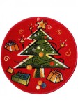 Cumpara ieftin Covor Rotund Camera Copii Model Craciun 11505-120, Marime 67 x 67 cm, Rosu, Inaltime Fir 9 mm, Antialergic, Polipropilena, Gradinita, Cresa, Loc de Jo