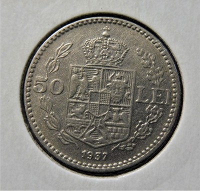 ROMANIA 1937 - 50 lei - Carol II (294) foto