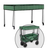 Copertina/Acoperiș Verde Premium Cărucior Plajă/Camping - Protecție UV, Impermeabil, Ușor, Durabil