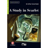 A Study in Scarlet + Audio + App (Step Two B1.1) - Paperback - Sir Arthur Conan Doyle - Black Cat Cideb