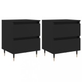 Cumpara ieftin Noptiere, 2 buc., negru, 40x35x50 cm, lemn compozit