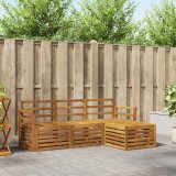 vidaXL Seturi de canapele 4 pcs natural Lemn Solid de Acacia 3374609