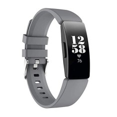 Curea Bratara Edman pentru Fitbit Inspire, marimea L, Gri inchis