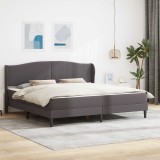 vidaXL Cadru de pat cu headboard Gri 180 x 200 cm Piele artificială 3415160