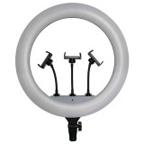 Selfie ring light 55w cu trepied si suport 3 telefoane