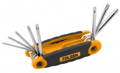 Set de chei cu torx pliabil 8 buc, Tolsen foto