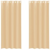 Cumpara ieftin Perdele Voile cu Oelii 2 buc Nisip