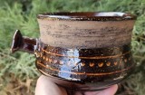 VAS VINTAGE DIN CERAMICA SCANDINAVA, LUCRAT SI DECORAT MANUAL