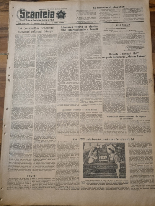scanteia 9 martie 1952-schela baicoi,uzinele timpuri noi