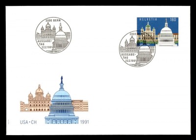 ELVETIA 1991 FDC MINR.1442 foto