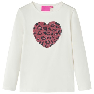 Tricou pentru copii cu m&amp;acirc;neci lungi, ecru 92 foto