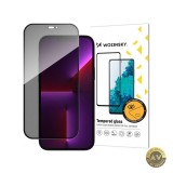 Folie de protectie Ecran Privacy WZK AntiSpy pentru Apple iPhone 14 Pro Sticla securizata Full Glue