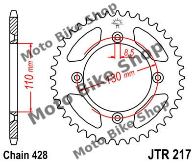 MBS Pinion spate Z55 428 Aluminiu Honda CR 80-85, Cod Produs: 7582695MA foto